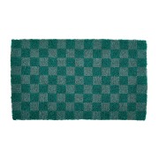 Bonnie and Neil | Door Mat | Checkers Green